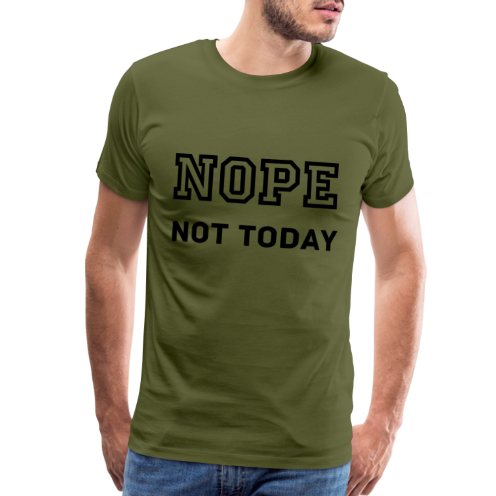 Men's Shirt, Nope Not Today - olive green