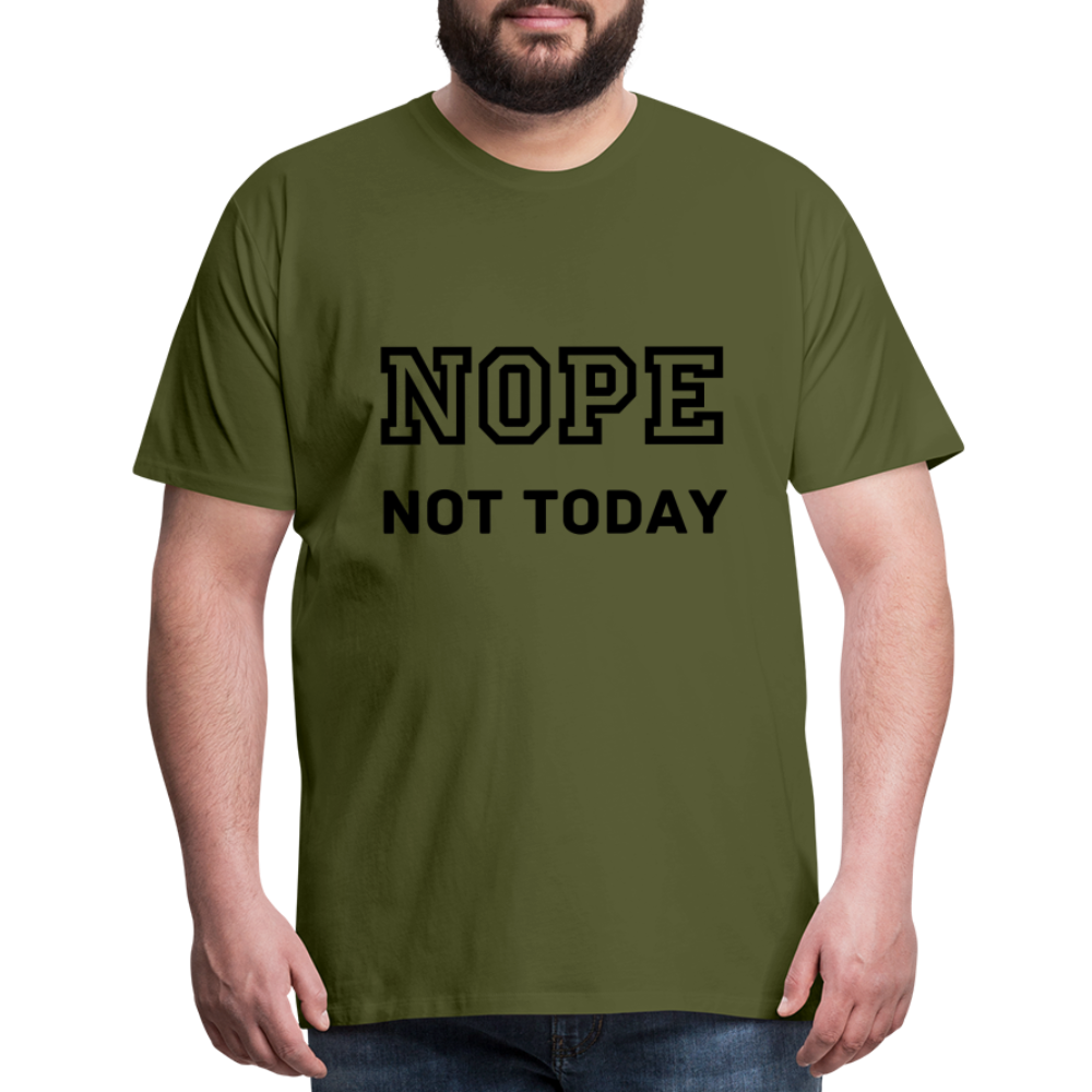 Men's Shirt, Nope Not Today - olive green