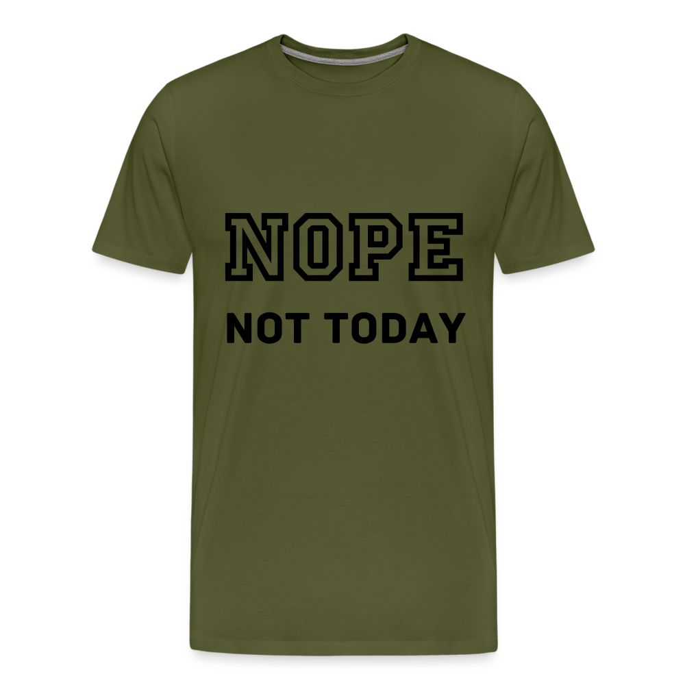 Men's Shirt, Nope Not Today - olive green