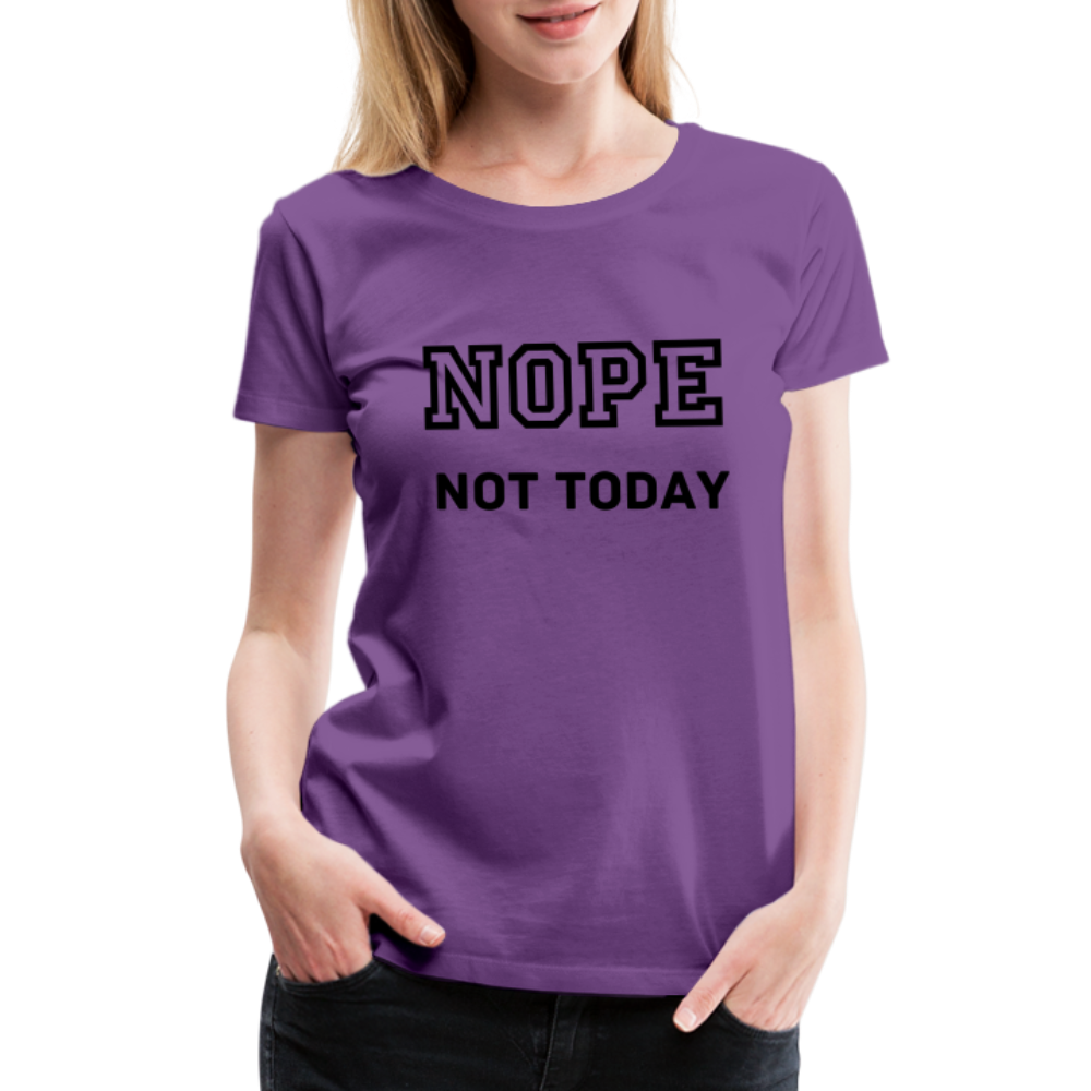 Women's Shirt, Nope Not Today - purple