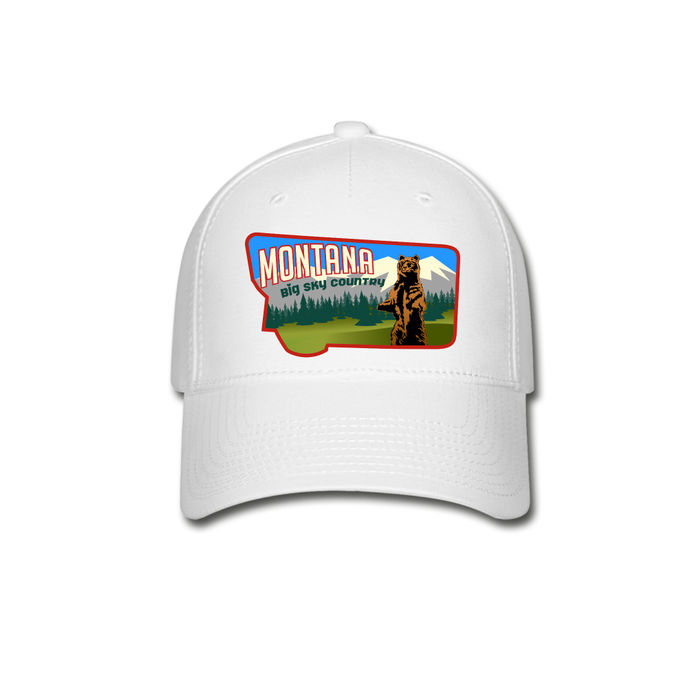 Hat, Montana Baseball Cap - white