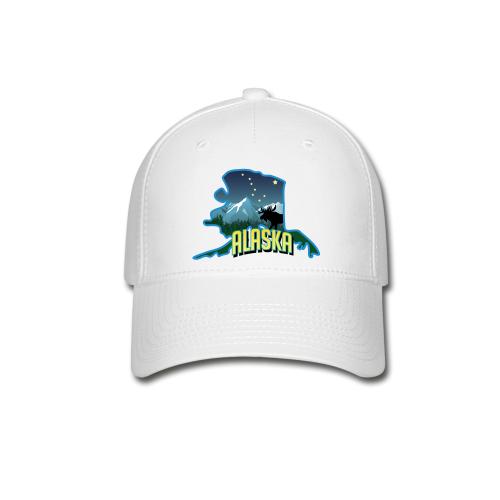 Hat, Alaska Baseball Cap - white