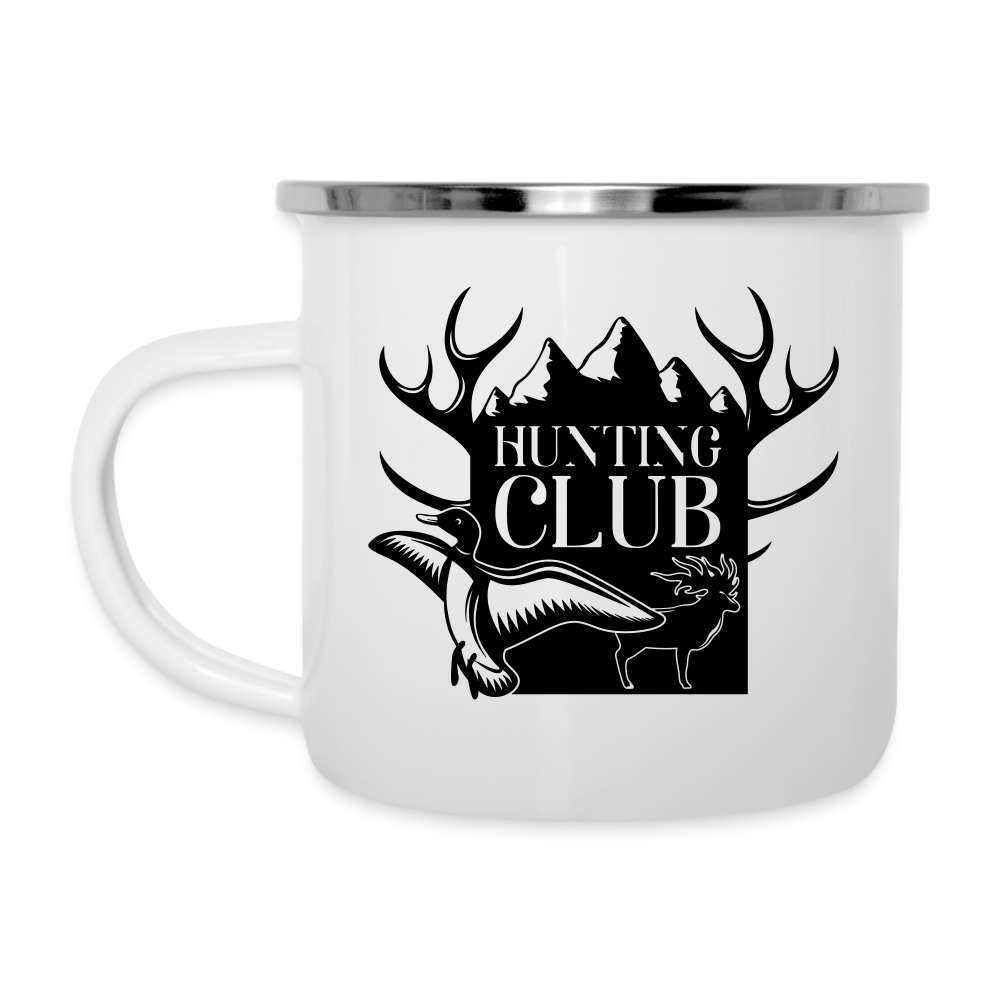 Camper Mug 12oz, Hunting Club Elk Cuts - white