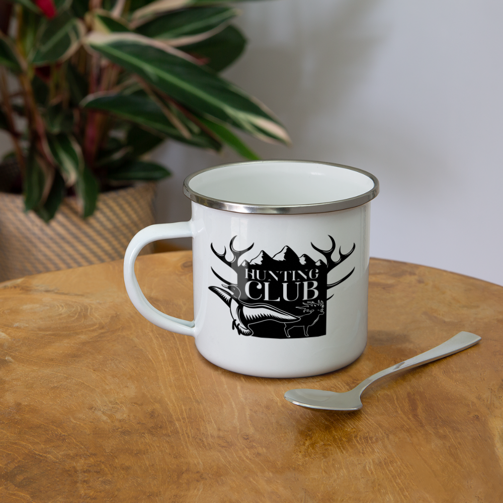 Camper Mug 12oz, Hunting Club Elk Cuts - white