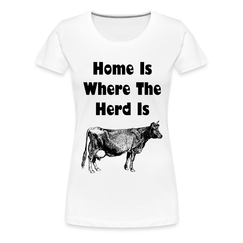 Women’s Shirt, Home Is Where The Herd Is - white