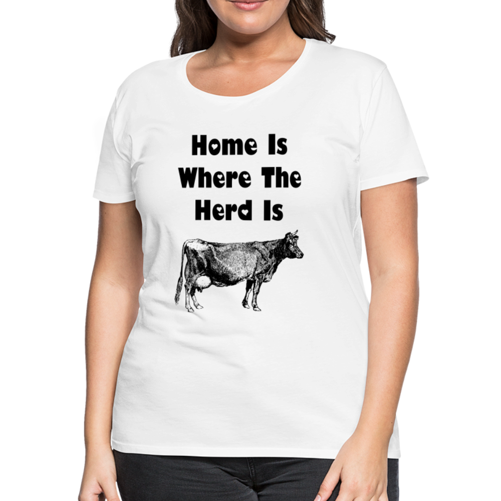 Women’s Shirt, Home Is Where The Herd Is - white