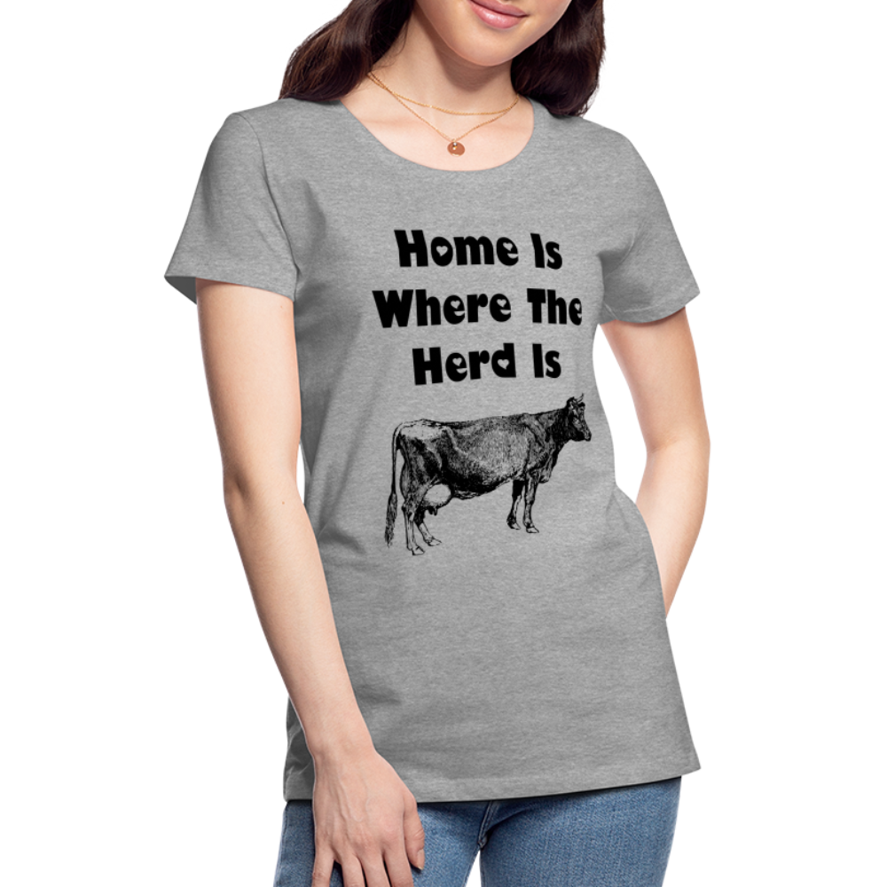 Women’s Shirt, Home Is Where The Herd Is - heather gray