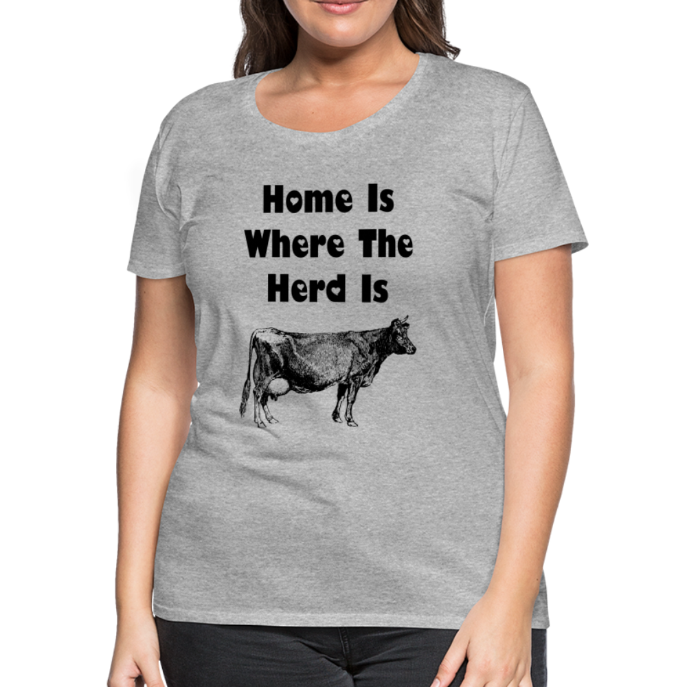 Women’s Shirt, Home Is Where The Herd Is - heather gray