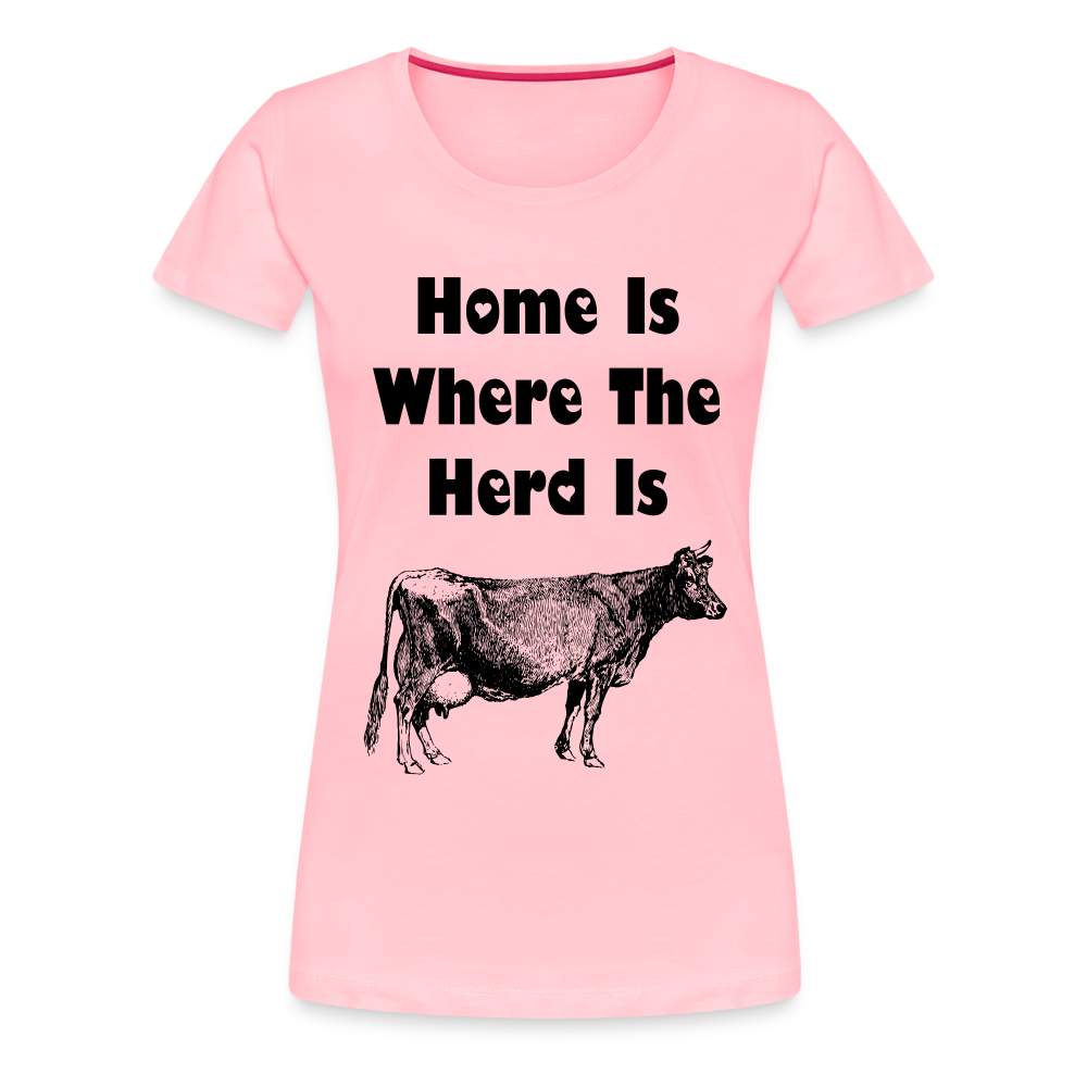 Women’s Shirt, Home Is Where The Herd Is - pink