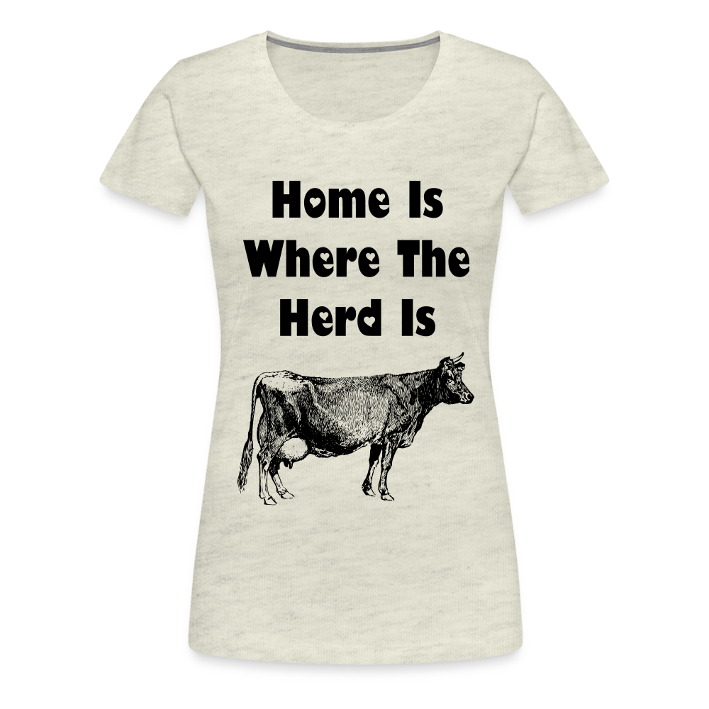 Women’s Shirt, Home Is Where The Herd Is - heather oatmeal