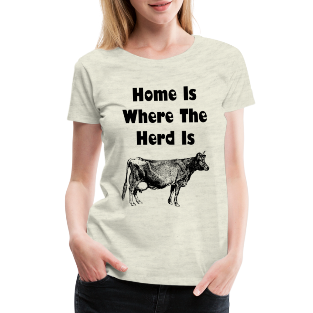 Women’s Shirt, Home Is Where The Herd Is - heather oatmeal