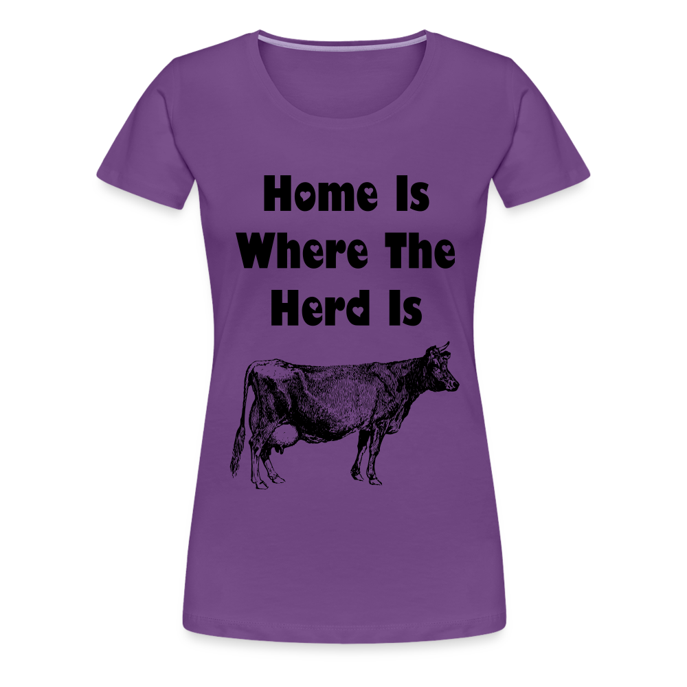 Women’s Shirt, Home Is Where The Herd Is - purple