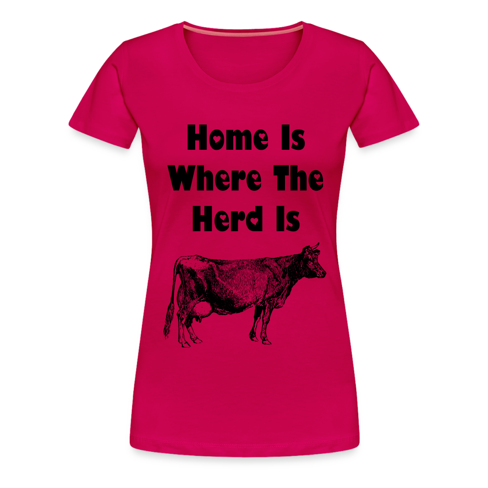Women’s Shirt, Home Is Where The Herd Is - dark pink