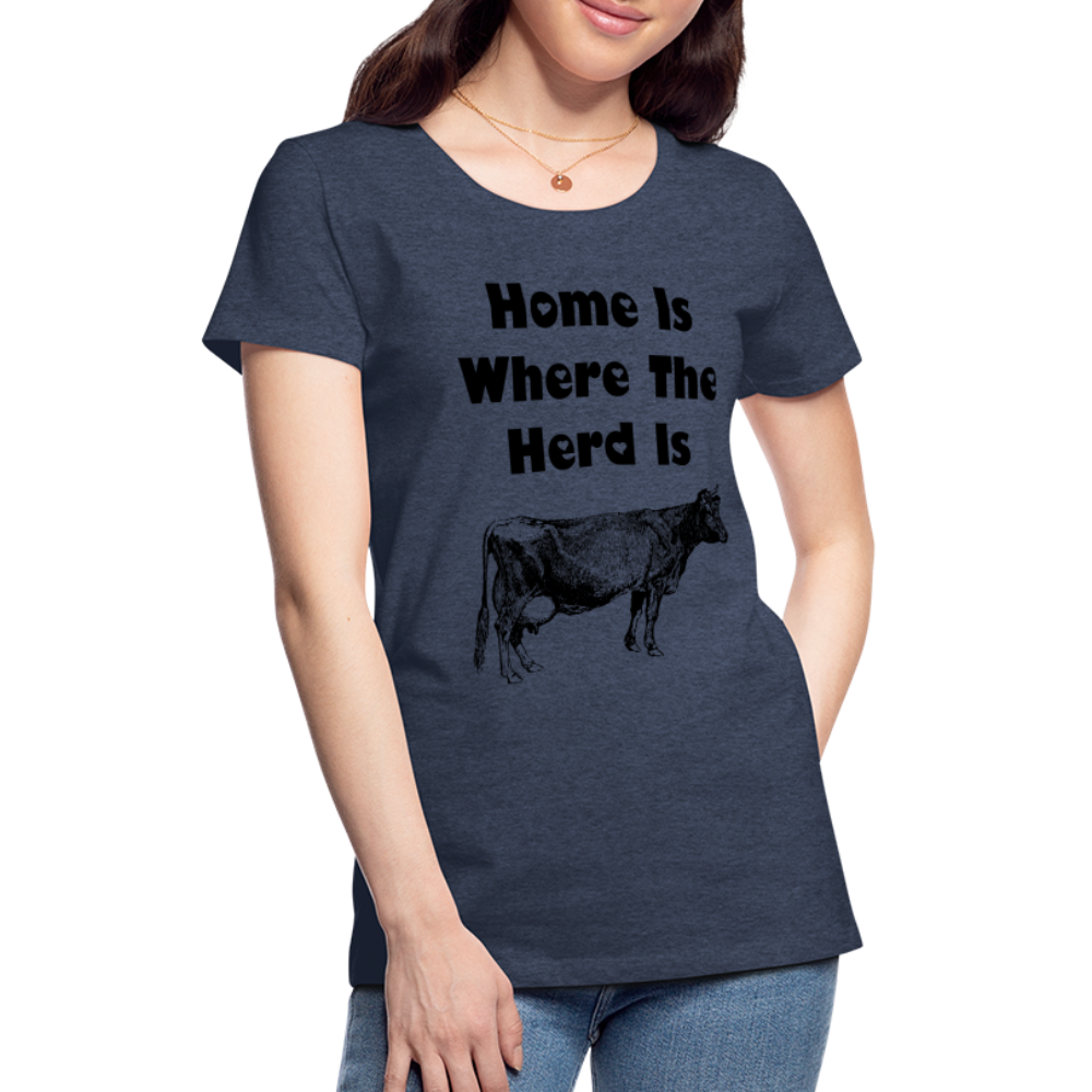Women’s Shirt, Home Is Where The Herd Is - heather blue