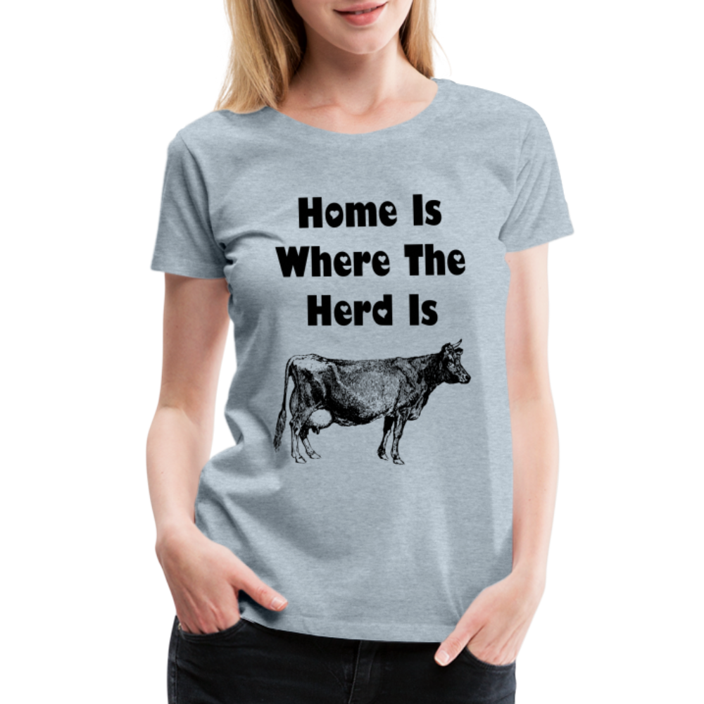 Women’s Shirt, Home Is Where The Herd Is - heather ice blue