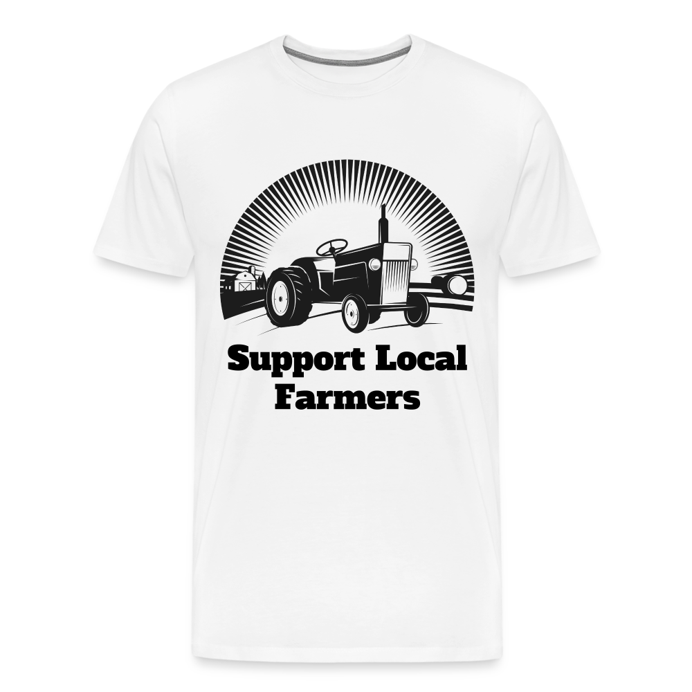 Men's Support Local Farmers Premium T-Shirt - white