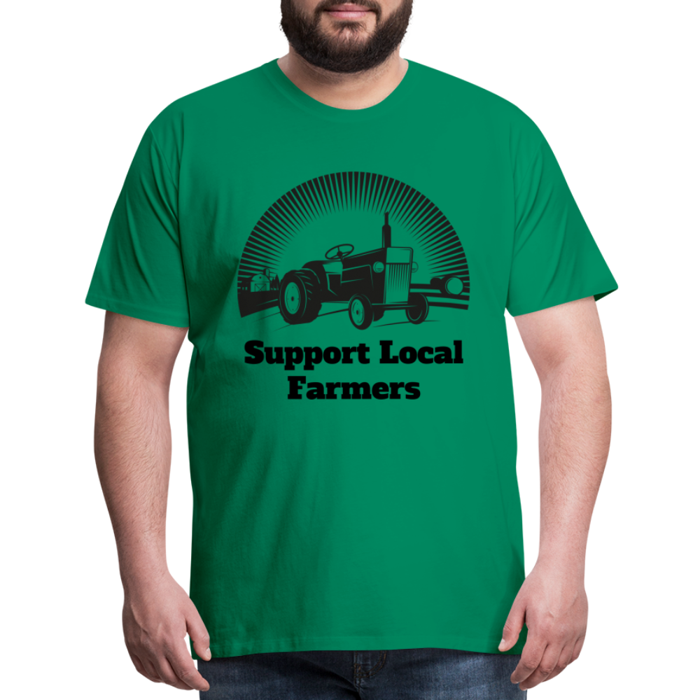 Men's Support Local Farmers Premium T-Shirt - kelly green