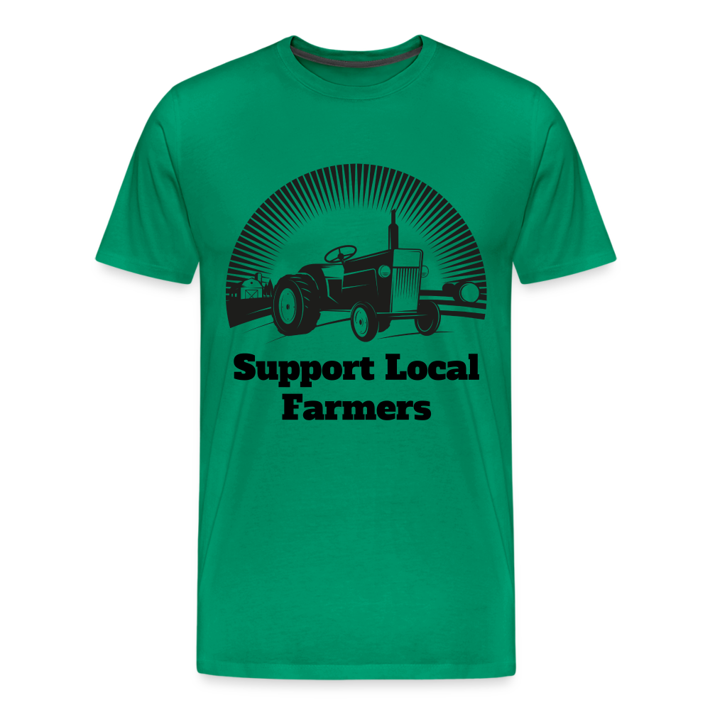 Men's Support Local Farmers Premium T-Shirt - kelly green