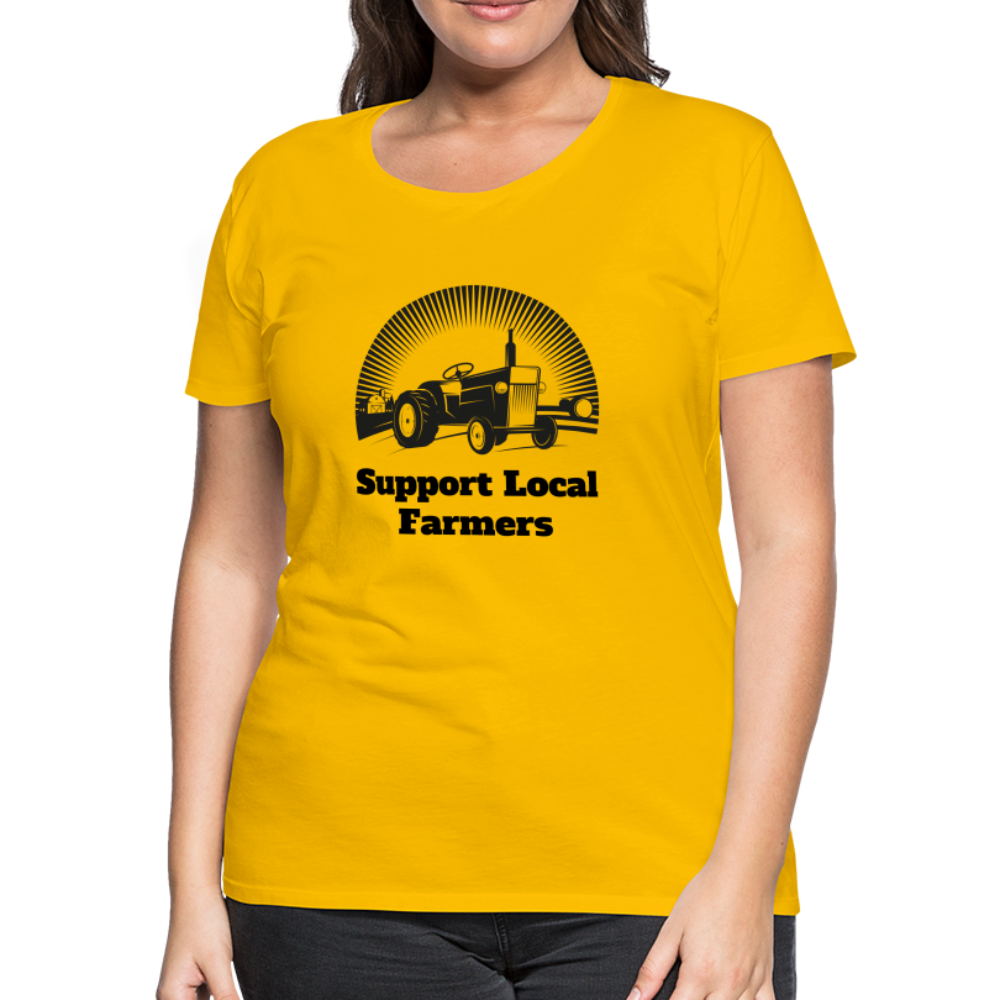 Support Local Farmers Women's Premium T-Shirt - sun yellow