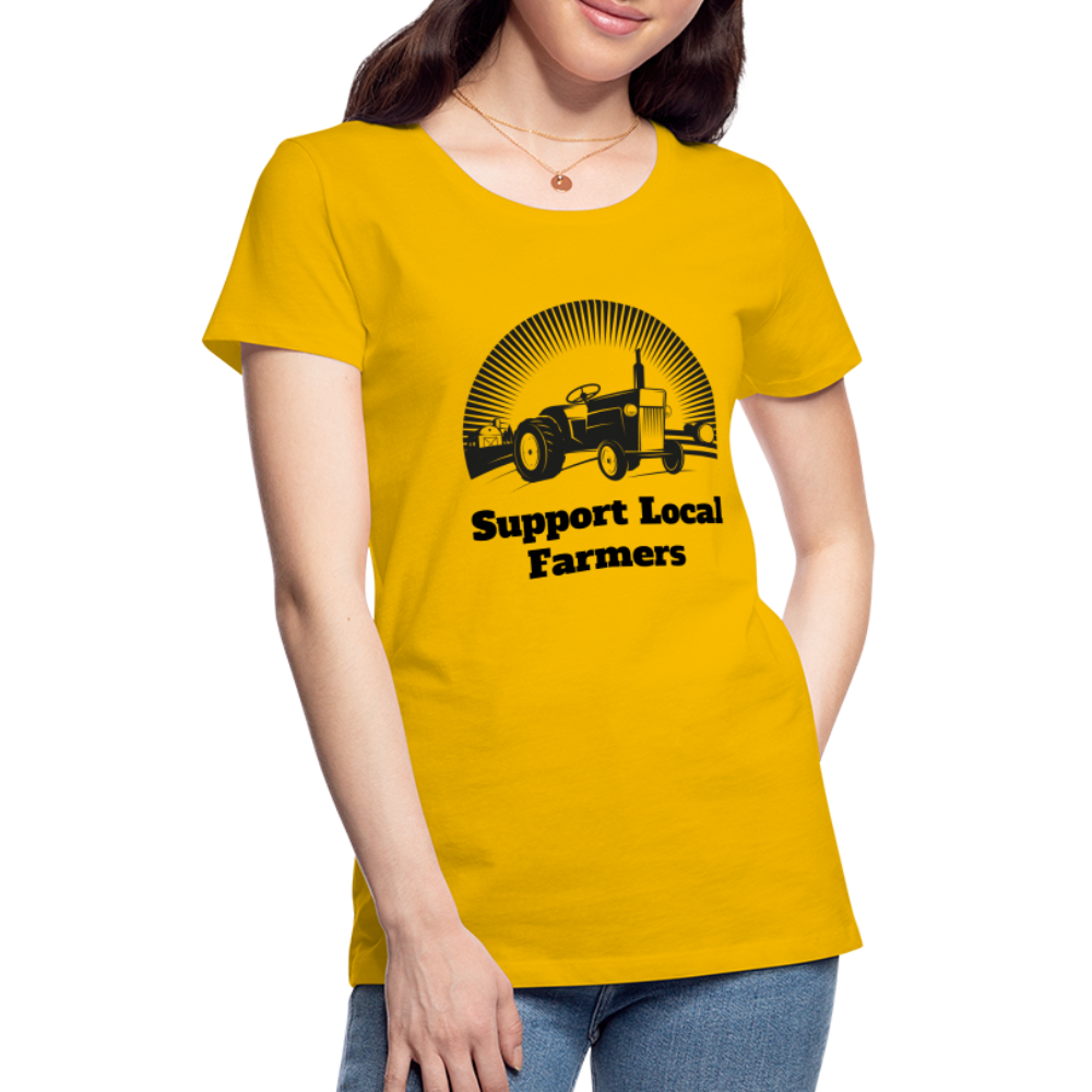 Support Local Farmers Women's Premium T-Shirt - sun yellow