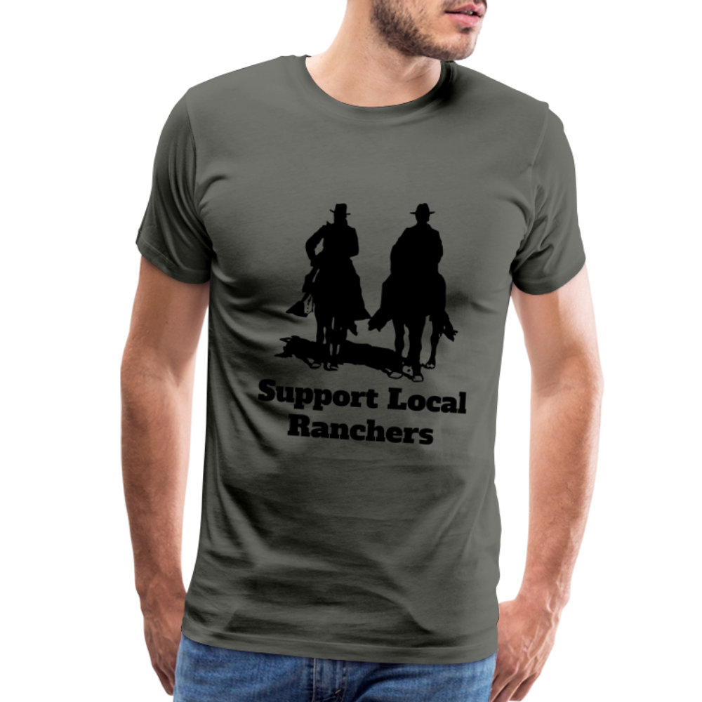 Men's Support Local Ranchers Premium T-Shirt - asphalt gray