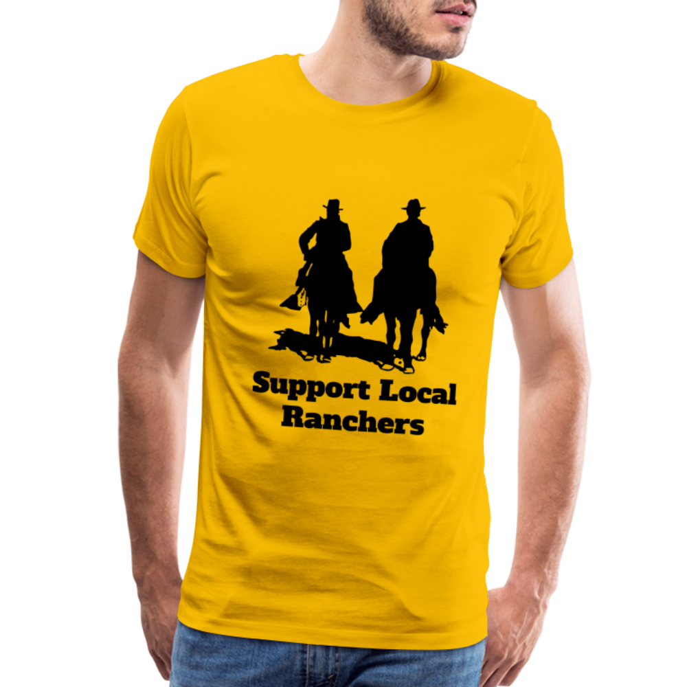 Men's Support Local Ranchers Premium T-Shirt - sun yellow