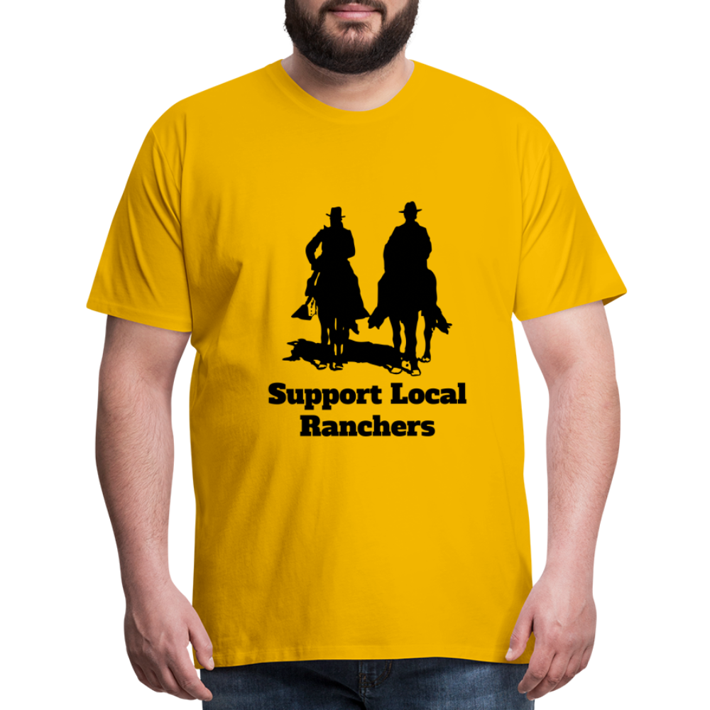 Men's Support Local Ranchers Premium T-Shirt - sun yellow