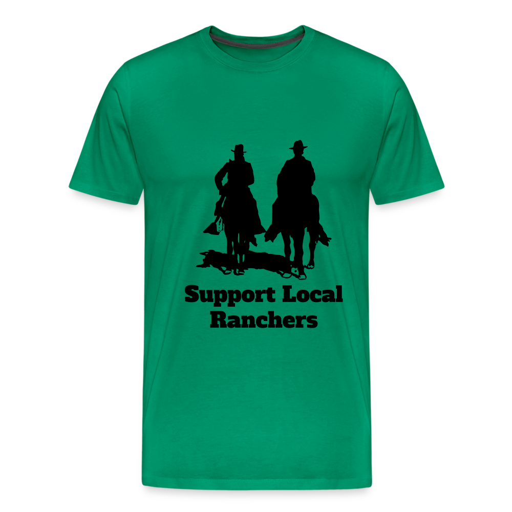Men's Support Local Ranchers Premium T-Shirt - kelly green