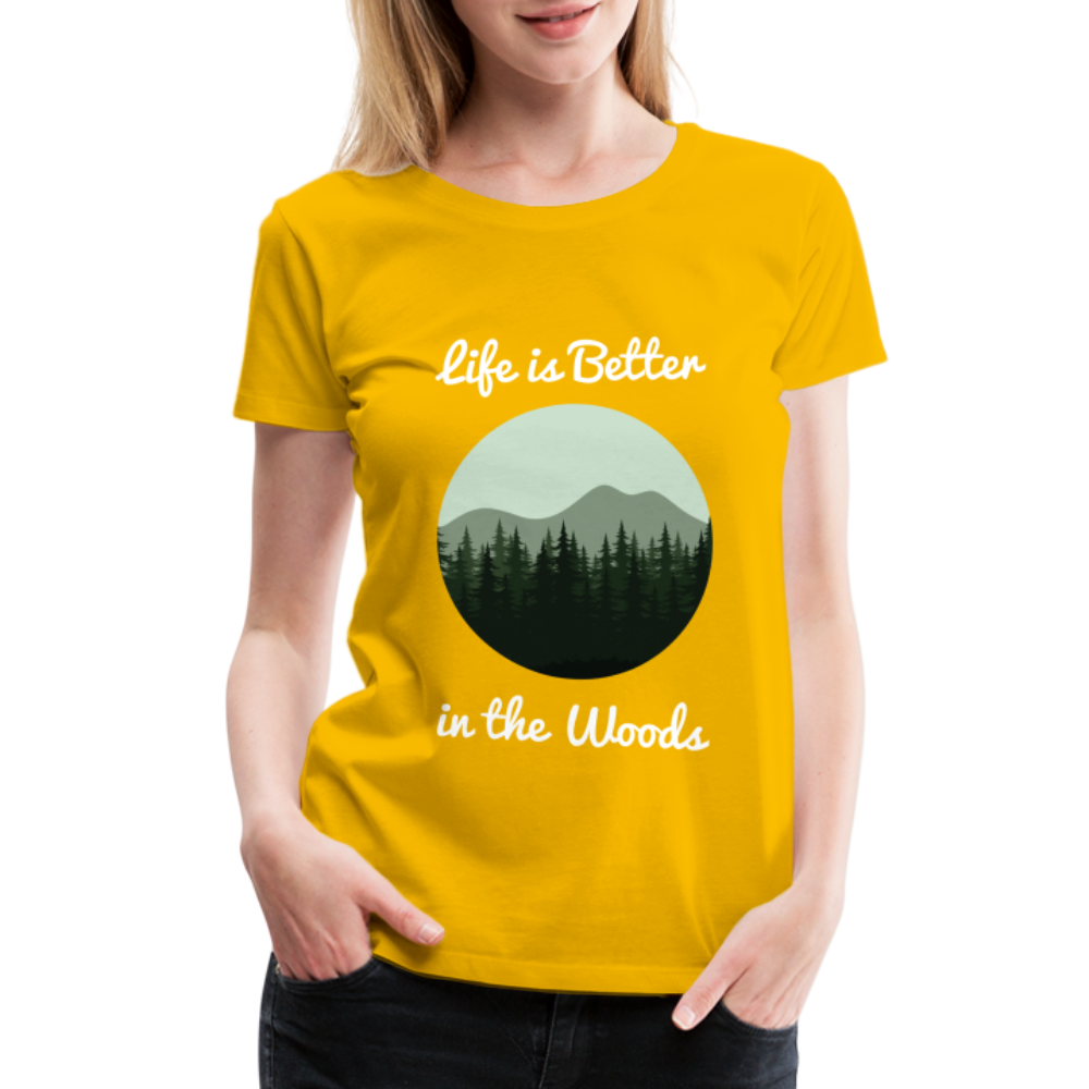 Women’s Life is Better in the Woods - sun yellow