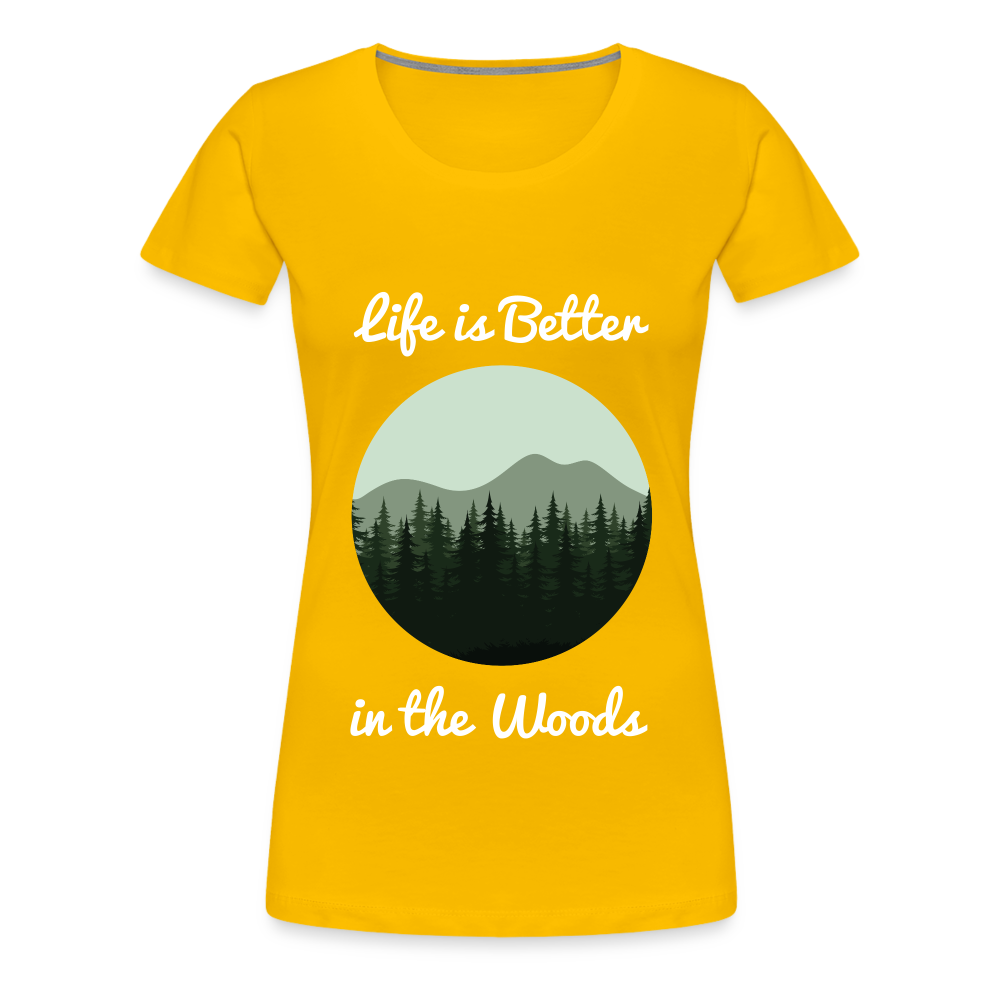 Women’s Life is Better in the Woods - sun yellow
