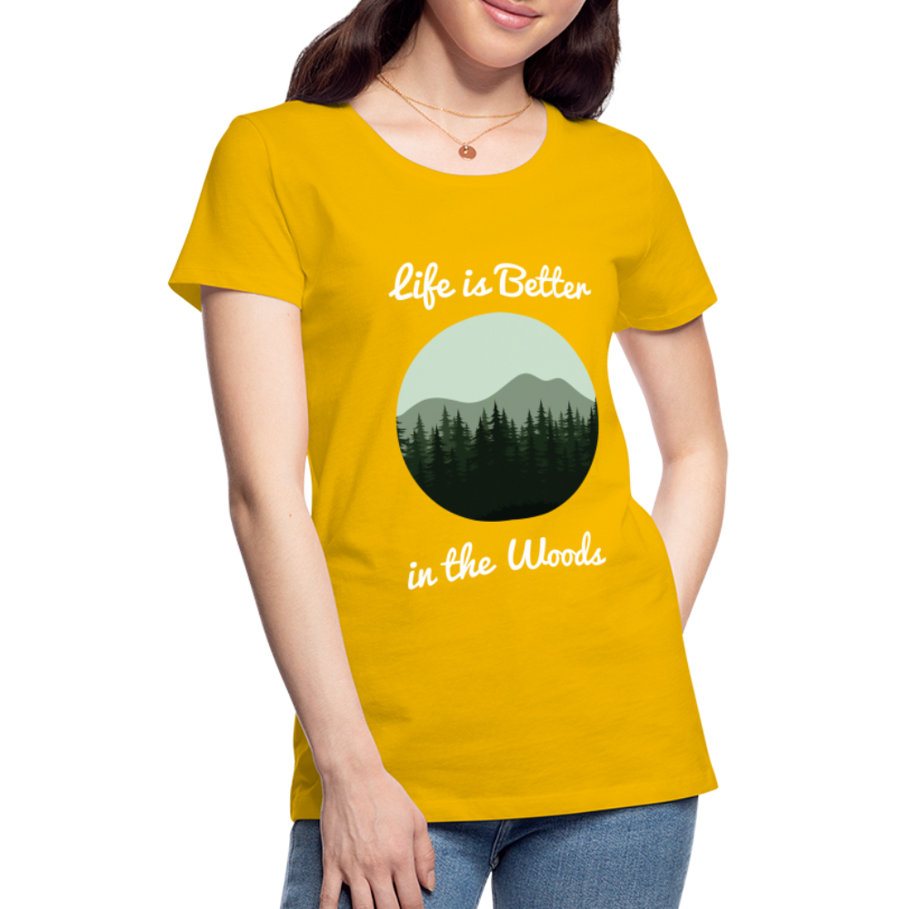 Women’s Life is Better in the Woods - sun yellow