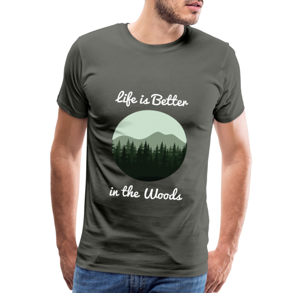 Men’s Life is Better in the Woods - asphalt gray