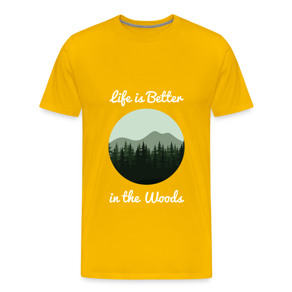 Men’s Life is Better in the Woods - sun yellow