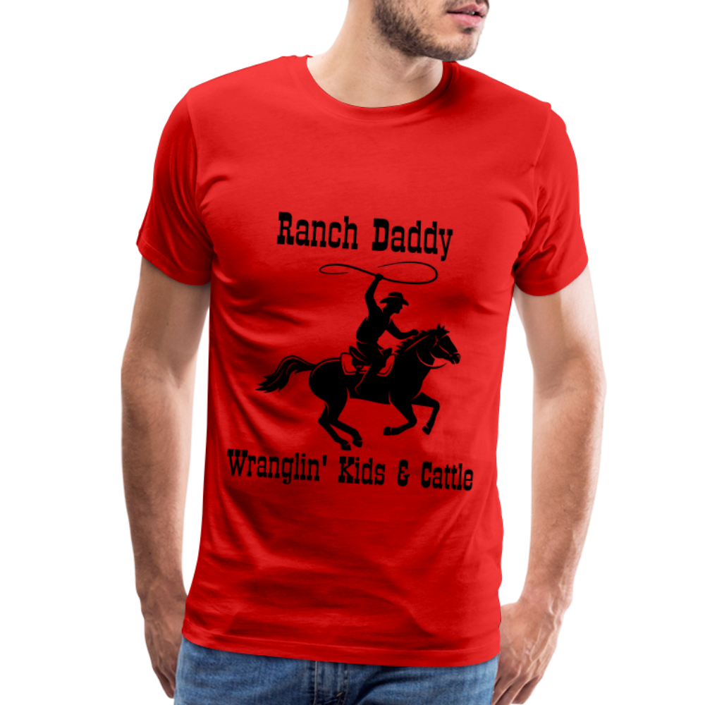 Men's Wranglin' Kids & Cattle - red