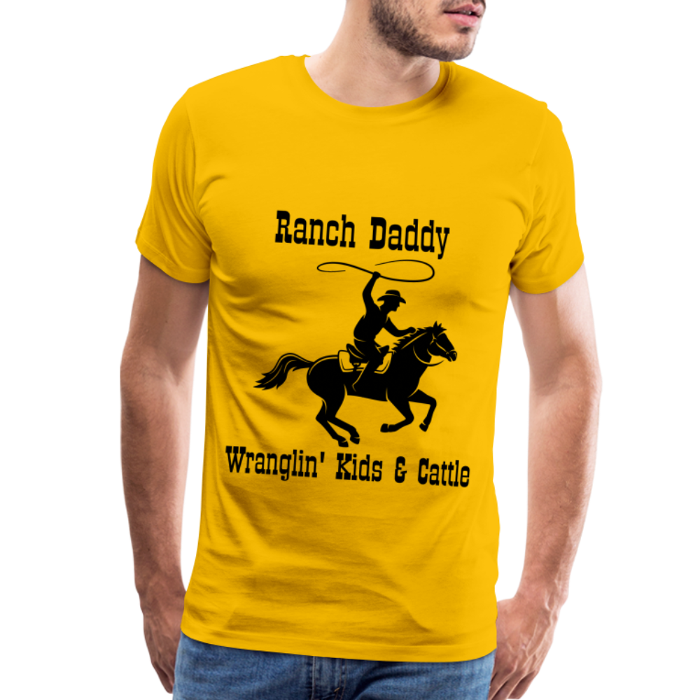 Men's Wranglin' Kids & Cattle - sun yellow