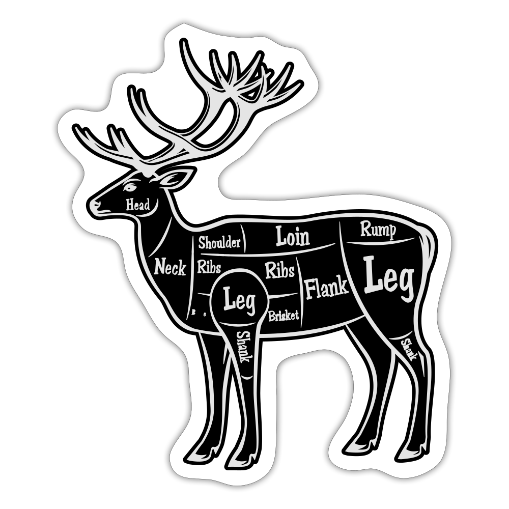 Sticker, Elk Cut - white matte