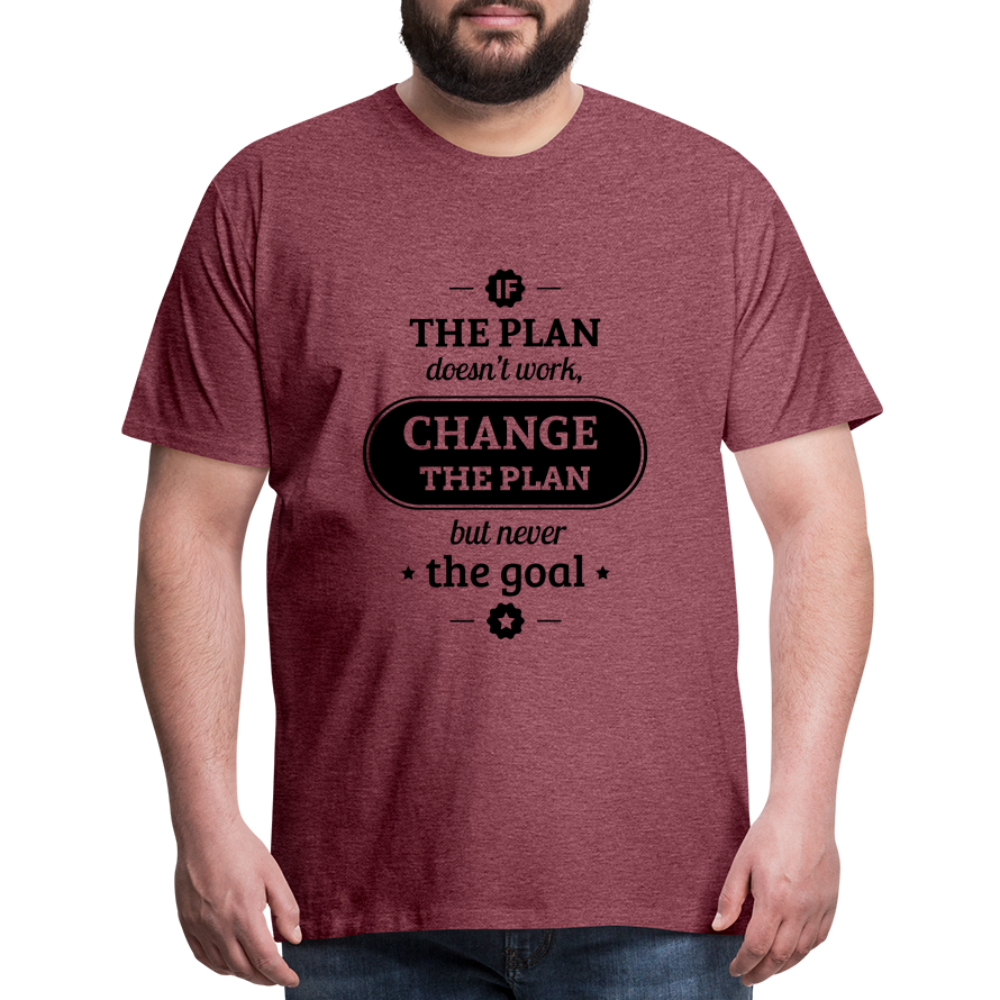 Men's If the Plan - heather burgundy