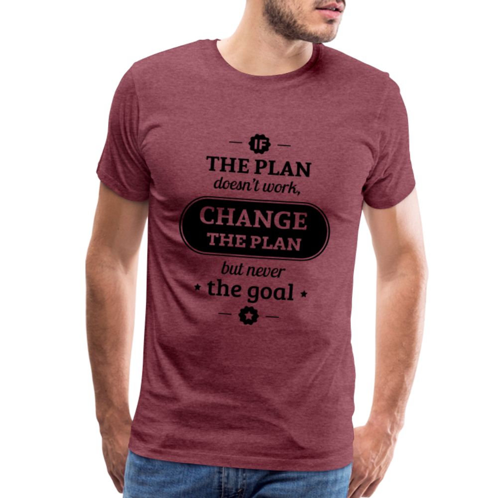 Men's If the Plan - heather burgundy