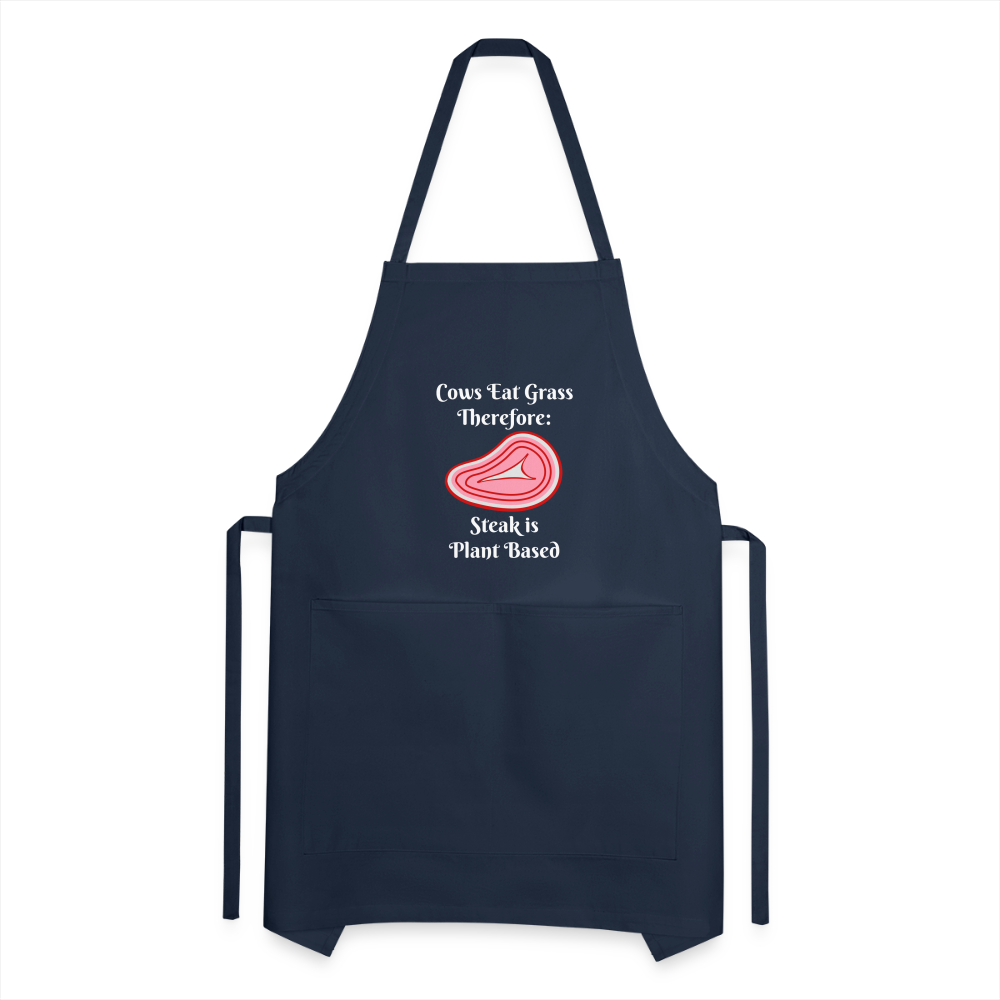 Apron Grill Master Cows Eat Grass Therefore - navy