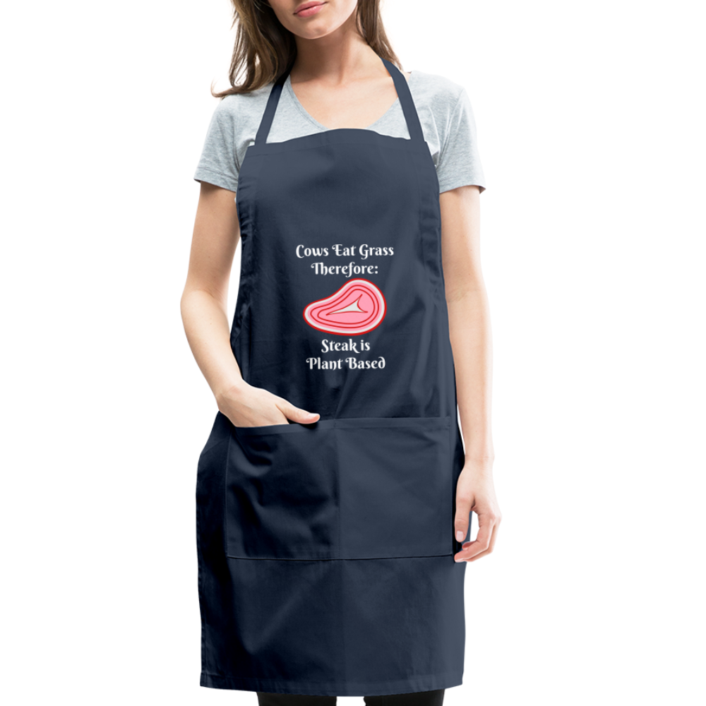 Apron Grill Master Cows Eat Grass Therefore - navy