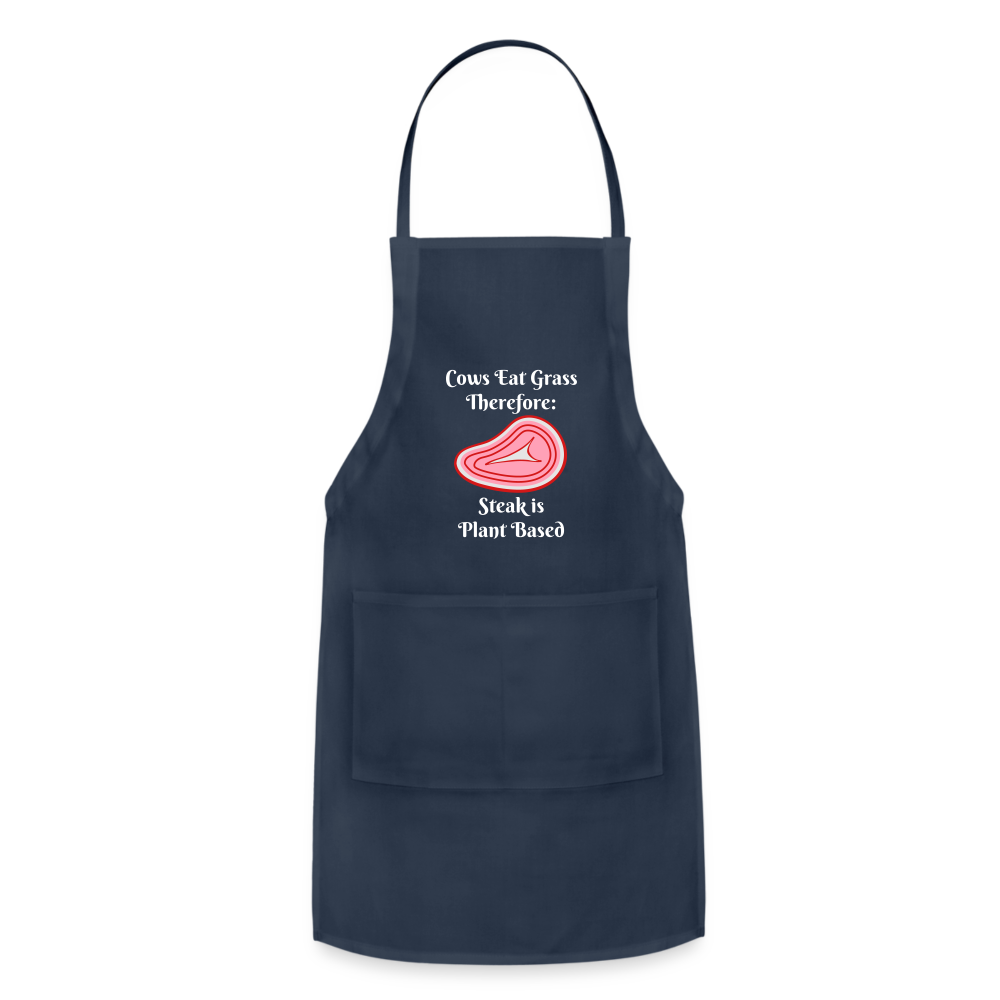 Apron Grill Master Cows Eat Grass Therefore - navy