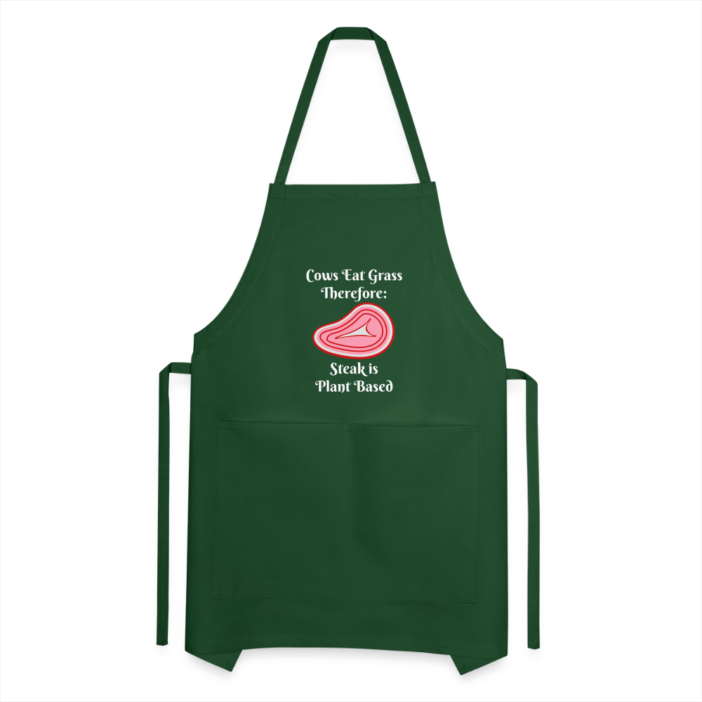 Apron Grill Master Cows Eat Grass Therefore - forest green