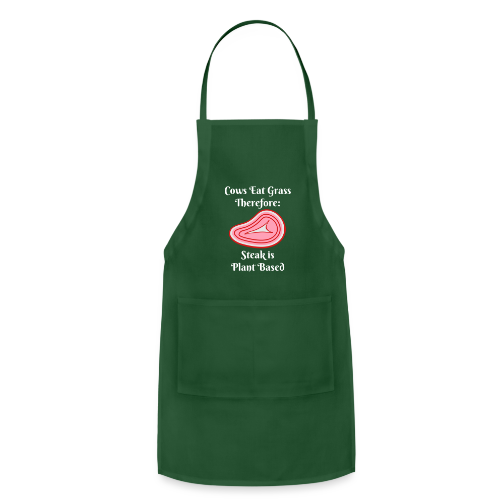 Apron Grill Master Cows Eat Grass Therefore - forest green