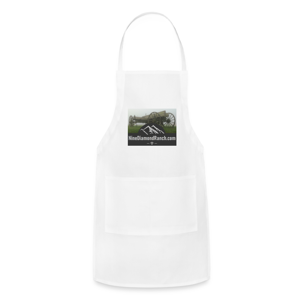 Apron Grill Master, NineDiamondRanch - white