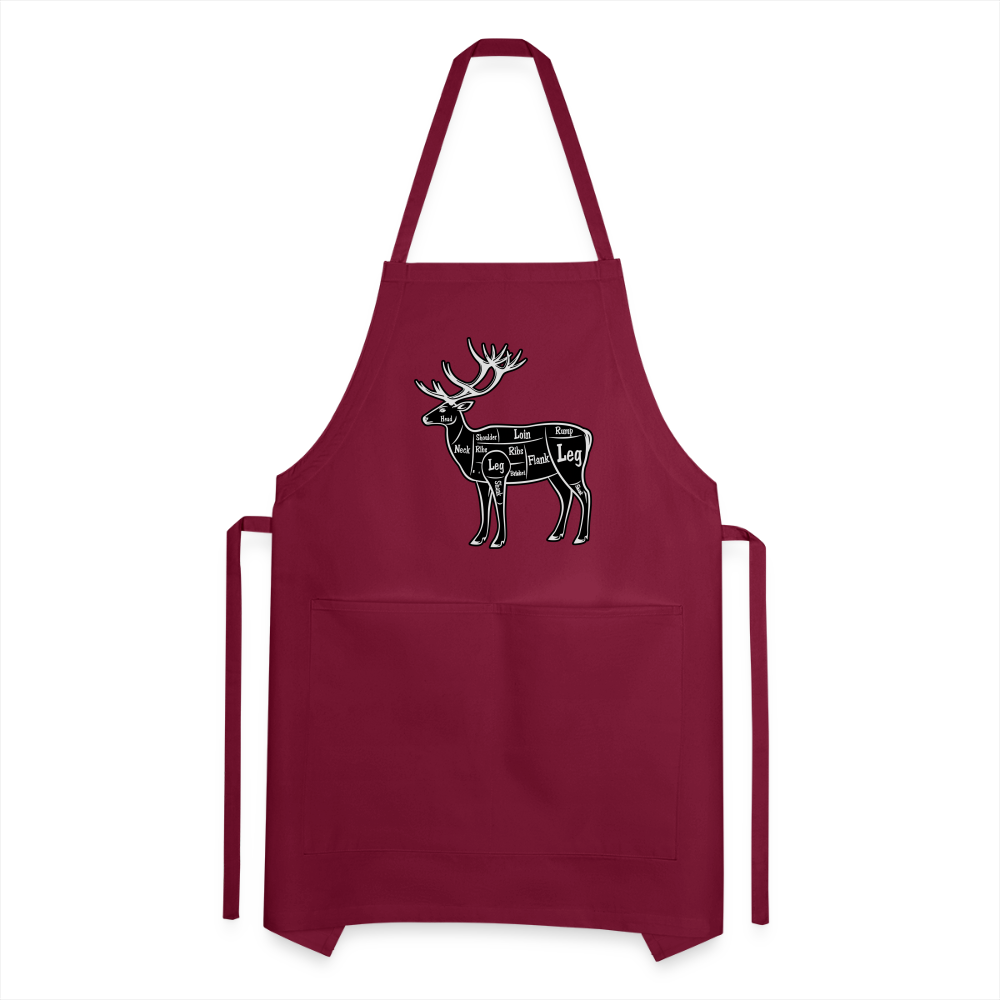 Apron Grill Master, Elk Cut - burgundy