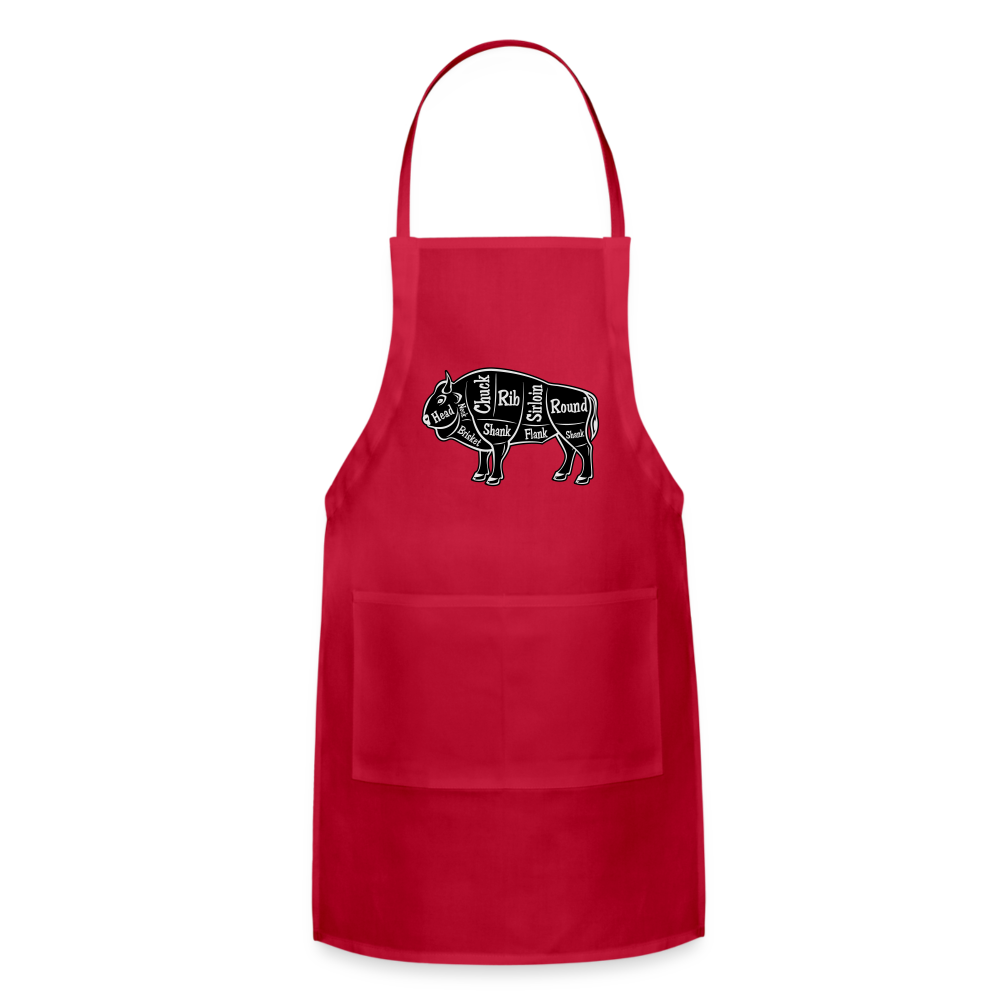 Apron, Grill Master, Bison Cut - red