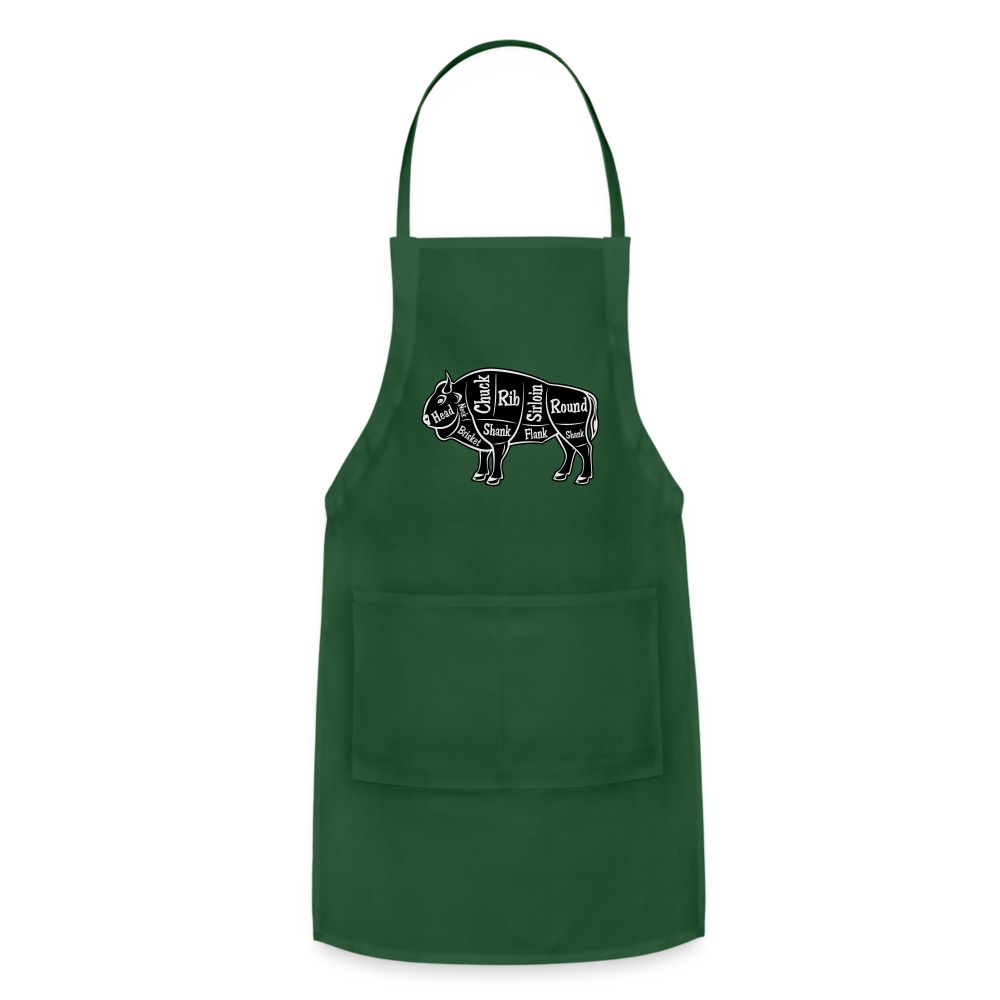 Apron, Grill Master, Bison Cut - forest green