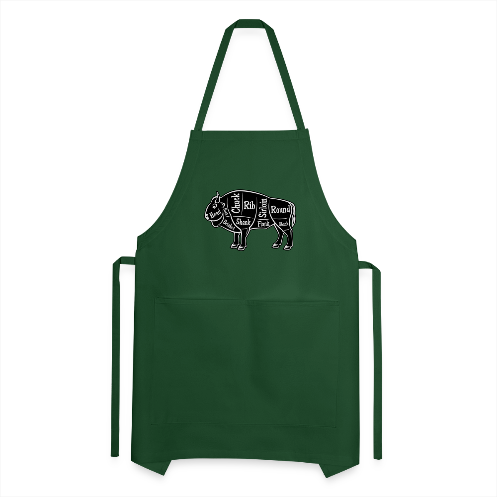 Apron, Grill Master, Bison Cut - forest green