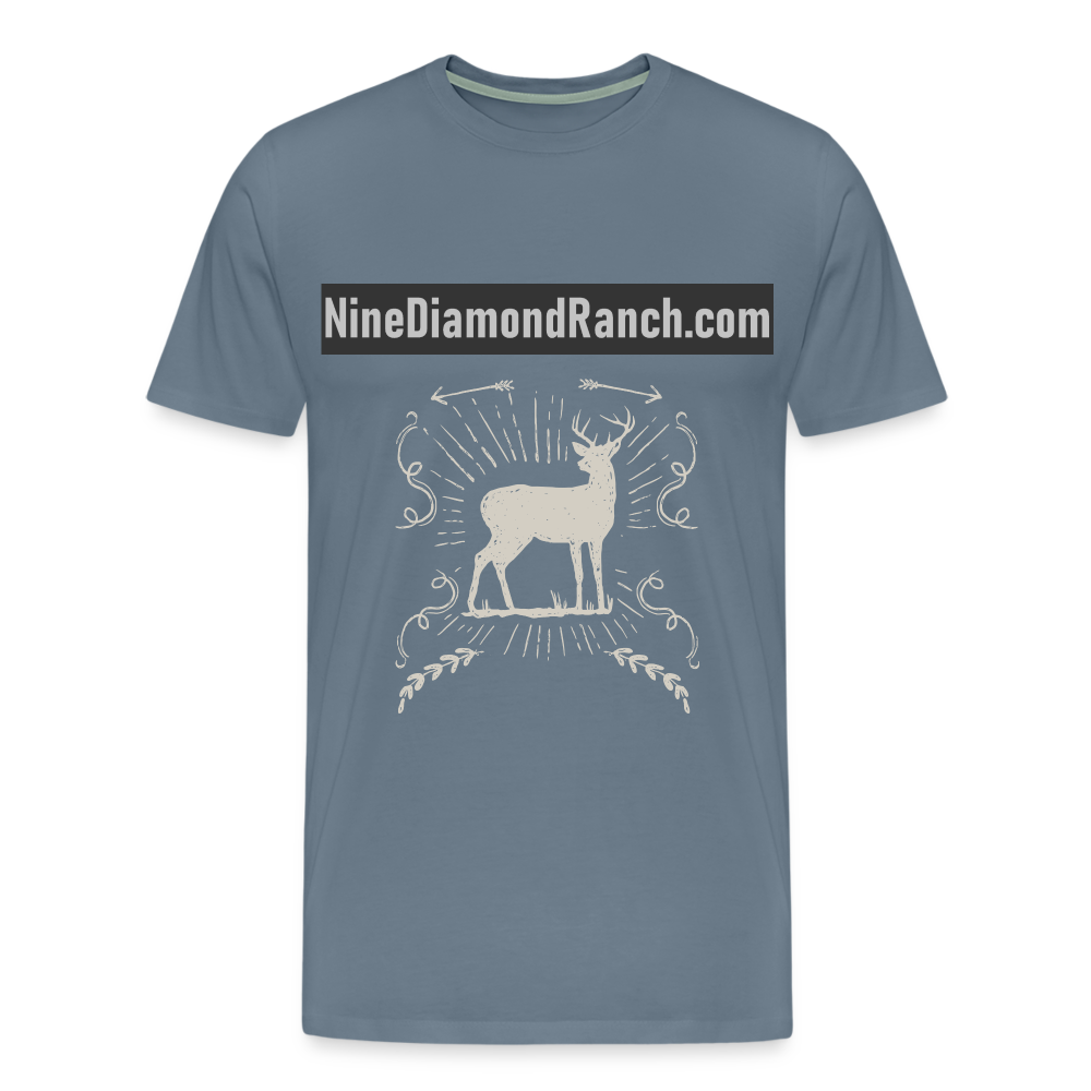 Men's Nine Diamond Ranch com Deer - steel blue