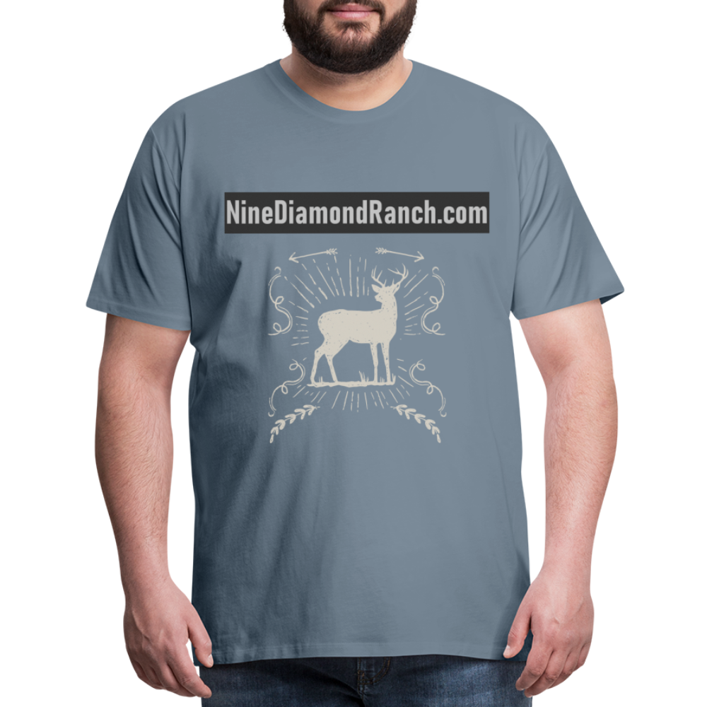 Men's Nine Diamond Ranch com Deer - steel blue